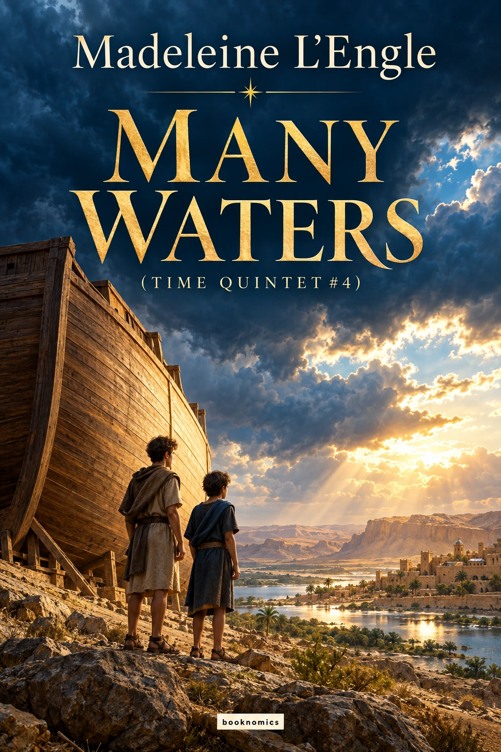 Many Waters (Time Quintet #4) book summary cover